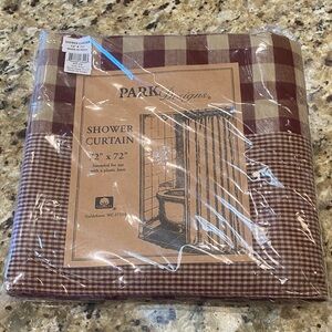 Park Designs New with Tags Country/Farmhouse Checkered Shower Curtain. Beautiful